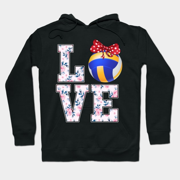 Summer Floral Love Volleyball Hoodie by jrgmerschmann